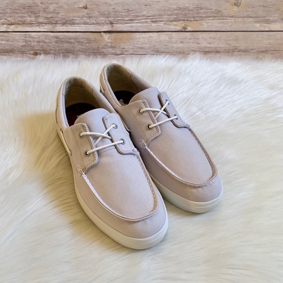 Timberland Union Wharf Light Grey Canvas Boat Shoe - Picture 4 of 8